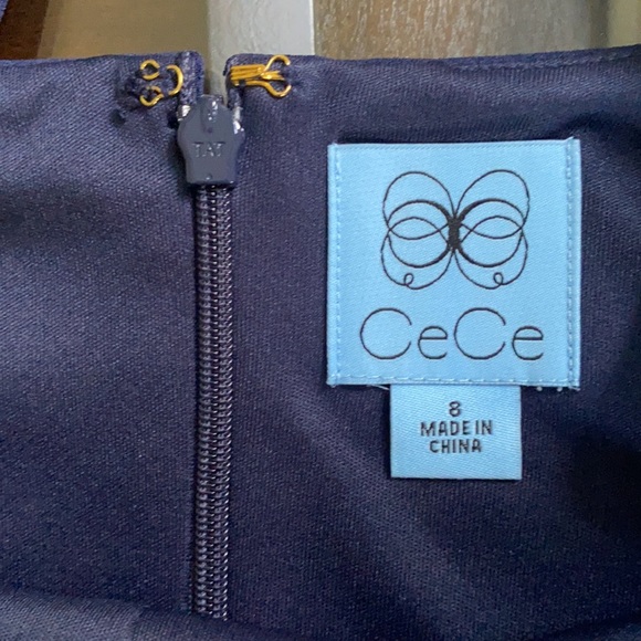 CeCe Mood Blue Sleeveless Dress. - Picture 9 of 11